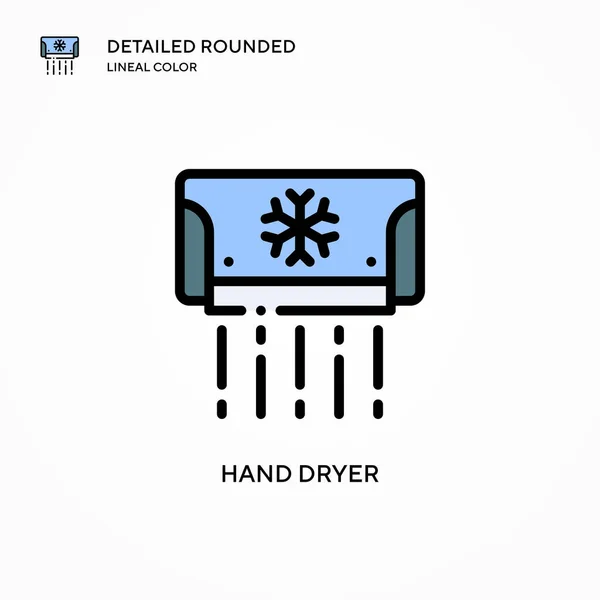 Hand Dryer Vector Icon Modern Vector Illustration Concepts Easy Edit — Stock Vector