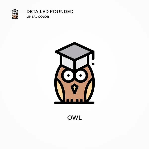 Owl 아이콘 일러스트 편집하고 맞춤화하기가 — 스톡 벡터