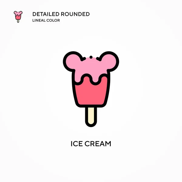 Icono Del Vector Helado Conceptos Modernos Ilustración Vectorial Fácil Editar — Archivo Imágenes Vectoriales