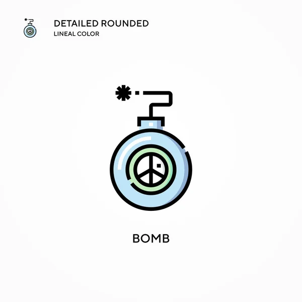 Bomb Vector Icon Modern Vector Illustration Concepts Easy Edit Customize — Stock Vector