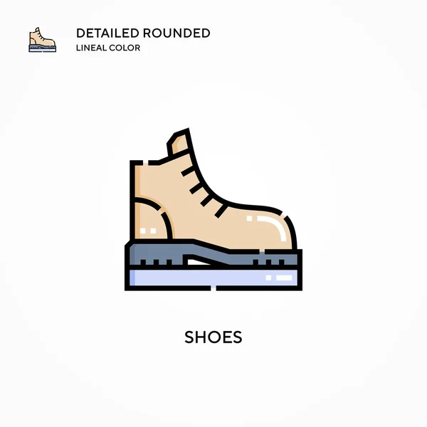 Zapatos Icono Vector Conceptos Modernos Ilustración Vectorial Fácil Editar Personalizar — Archivo Imágenes Vectoriales