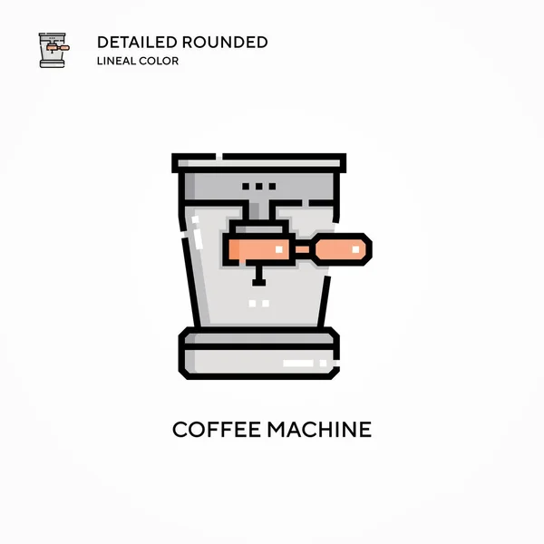 Máquina Café Icono Vectorial Conceptos Modernos Ilustración Vectorial Fácil Editar — Vector de stock