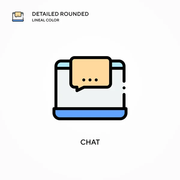 Icono Vector Chat Conceptos Modernos Ilustración Vectorial Fácil Editar Personalizar — Vector de stock