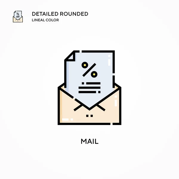 Mail Vector Icon Modern Vector Illustration Concepts Easy Edit Customize — Stock Vector