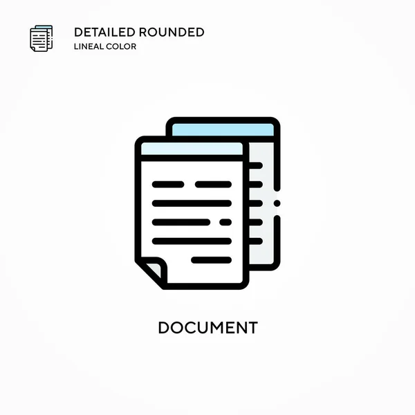 Document Vector Icon Modern Vector Illustration Concepts Easy Edit Customize — Stock Vector