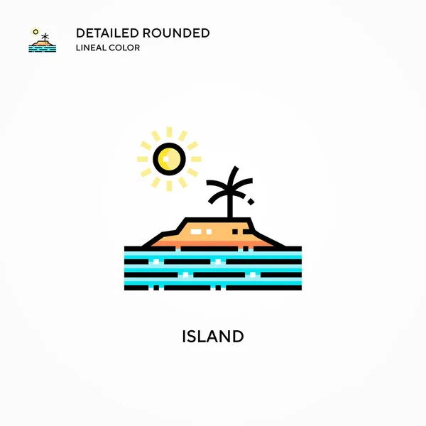 Island Vector Icon Modern Vector Illustration Concepts Easy Edit Customize — Stock Vector