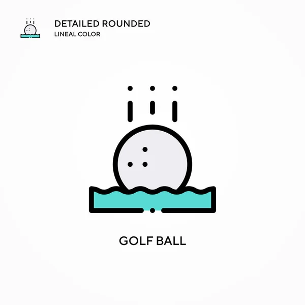 Golfball Vektor Symbol Moderne Konzepte Zur Vektorillustration Einfach Bearbeiten Und — Stockvektor