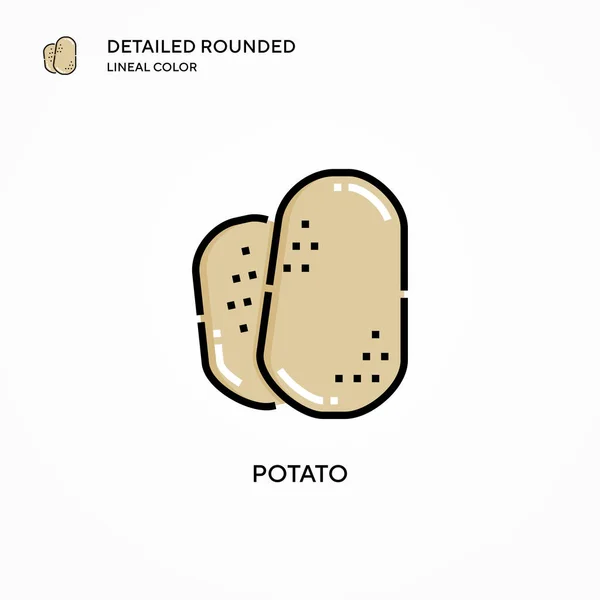 Krumpli Vektor Ikon Modern Vektor Illusztráció Fogalmak Könnyű Szerkeszteni Testre — Stock Vector