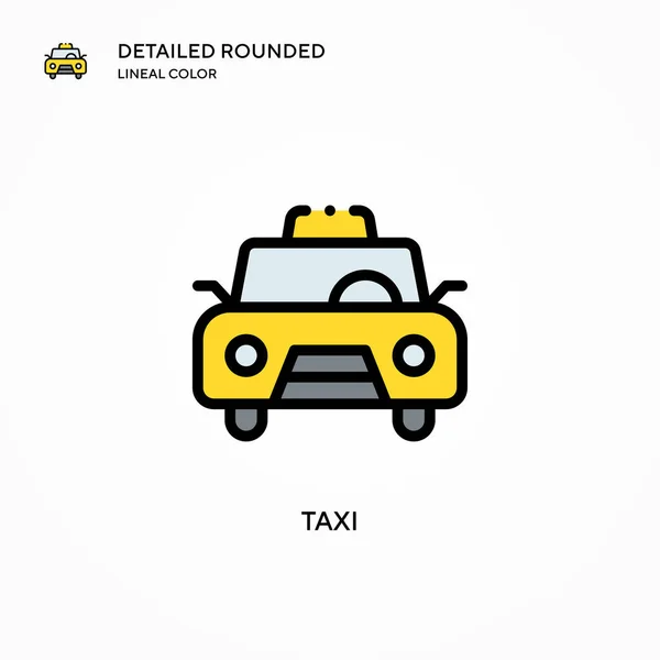 Icono Vector Taxi Conceptos Modernos Ilustración Vectorial Fácil Editar Personalizar — Vector de stock