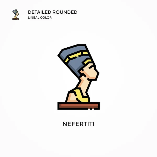 Nefertiti Vector Icono Conceptos Modernos Ilustración Vectorial Fácil Editar Personalizar — Archivo Imágenes Vectoriales