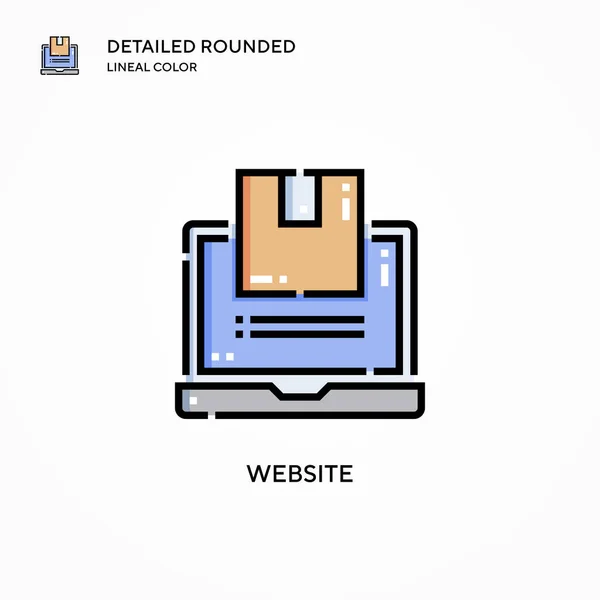 ウェブサイトのベクトルアイコン 現代のベクトル図の概念 編集とカスタマイズが簡単 — ストックベクタ