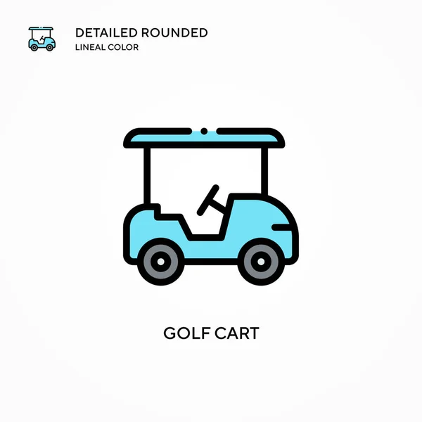 Golf Kocsi Vektor Ikon Modern Vektor Illusztráció Fogalmak Könnyű Szerkeszteni — Stock Vector