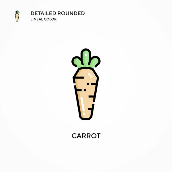 Carrot Vector Icon Modern Vector Illustration Concepts Easy Edit Customize — Stock Vector