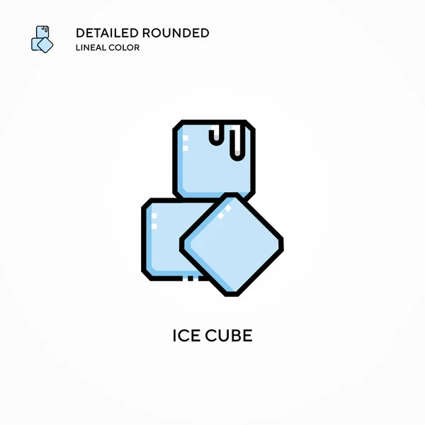 Ice Cube Vektor Ikon Moderna Vektorillustrationer Lätt Att Redigera Och — Stock vektor