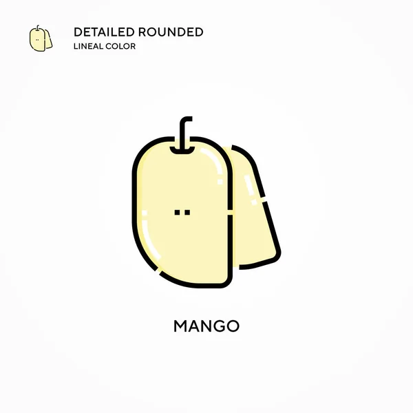 Icona Vettoriale Del Mango Concetti Moderni Illustrazione Vettoriale Facile Modificare — Vettoriale Stock