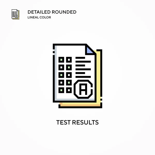 Resultados Teste Ícone Vetorial Conceitos Modernos Ilustração Vetorial Fácil Editar — Vetor de Stock