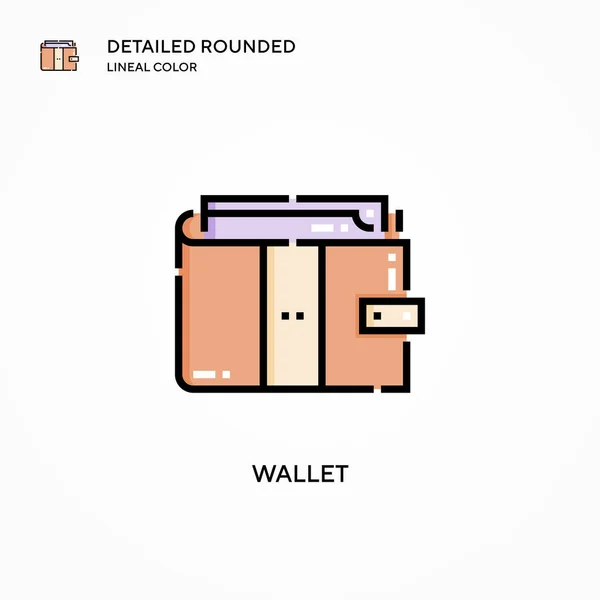 Wallet Vector Icon Modern Vector Illustration Concepts Easy Edit Customize — Stock Vector