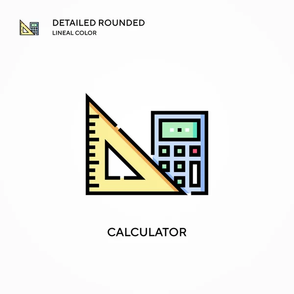 Icono Vector Calculadora Conceptos Modernos Ilustración Vectorial Fácil Editar Personalizar — Archivo Imágenes Vectoriales