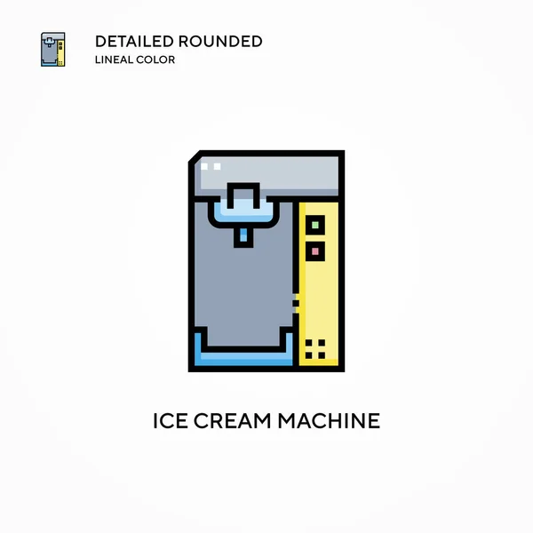 アイスクリームマシンのアイコン 現代のベクトル図の概念 編集とカスタマイズが簡単 — ストックベクタ