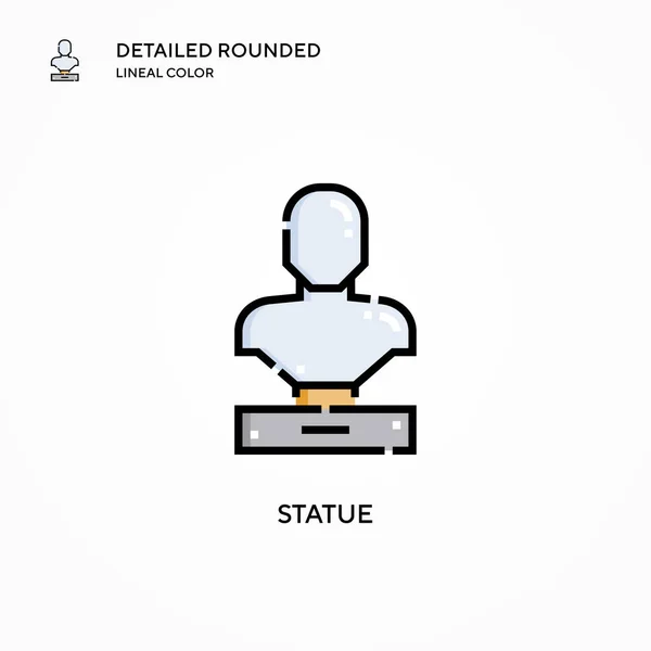 Estatua Icono Vectorial Conceptos Modernos Ilustración Vectorial Fácil Editar Personalizar — Vector de stock