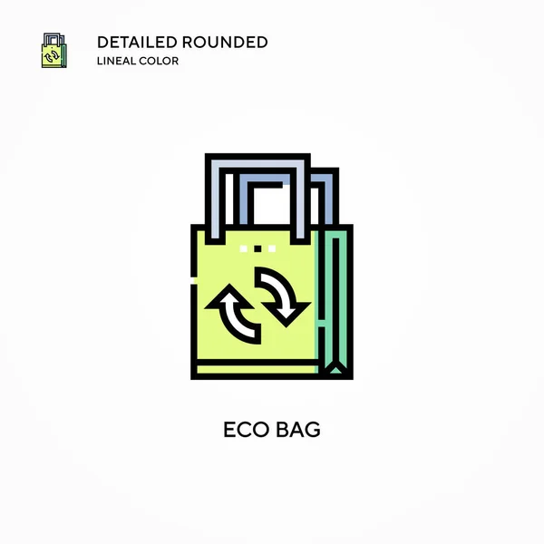 Eco Bag Vektorová Ikona Moderní Vektorové Ilustrační Koncepce Snadno Upravitelná — Stockový vektor