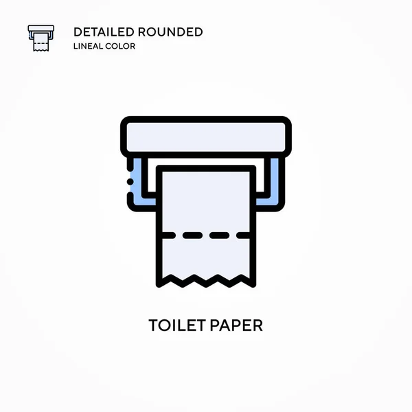 Toiletpapier Vector Pictogram Moderne Vector Illustratie Concepten Eenvoudig Bewerken Aan — Stockvector