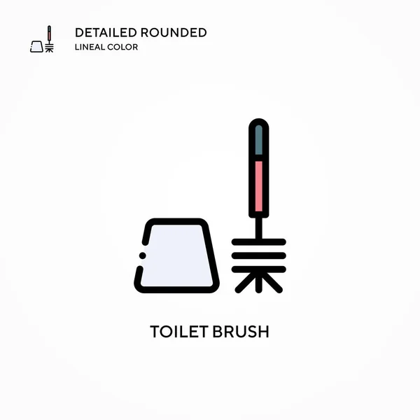 Toilet Brush Vector Icon Modern Vector Illustration Concepts Easy Edit — Stock Vector