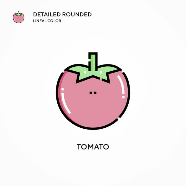 Icono Vector Tomate Conceptos Modernos Ilustración Vectorial Fácil Editar Personalizar — Archivo Imágenes Vectoriales