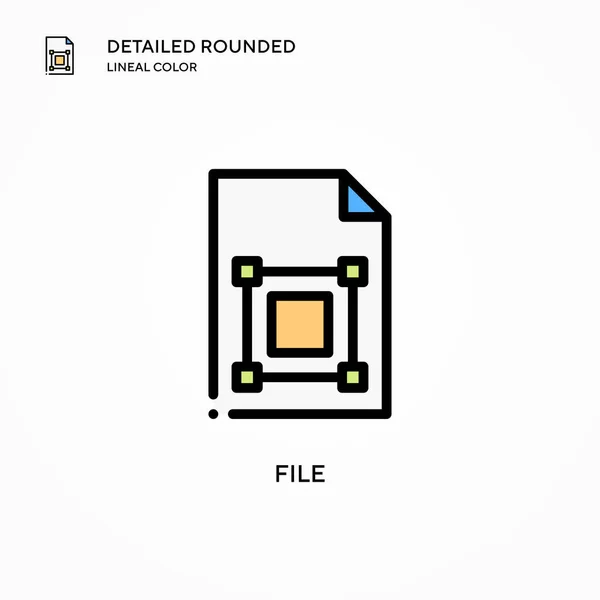 Filvektorikon Moderna Vektorillustrationer Lätt Att Redigera Och Anpassa — Stock vektor