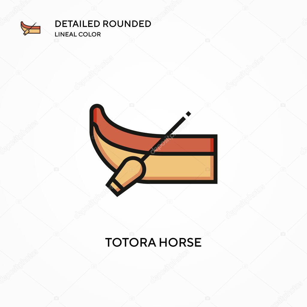 Totora horse vector icon. Modern vector illustration concepts. Easy to edit and customize.