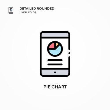 Pasta grafik vektör simgesi. Modern vektör illüstrasyon kavramları. Düzenlemesi ve kişiselleştirmesi kolay.