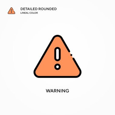 Uyarı vektör simgesi. Modern vektör illüstrasyon kavramları. Düzenlemesi ve kişiselleştirmesi kolay.