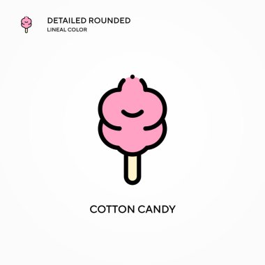 Pamuk helva ikonu. Modern vektör illüstrasyon kavramları. Düzenlemesi ve kişiselleştirmesi kolay.