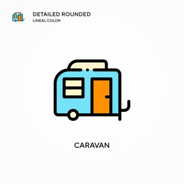 Kervan vektör simgesi. Modern vektör illüstrasyon kavramları. Düzenlemesi ve kişiselleştirmesi kolay.