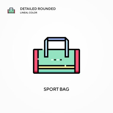 Spor poşeti vektör simgesi. Modern vektör illüstrasyon kavramları. Düzenlemesi ve kişiselleştirmesi kolay.
