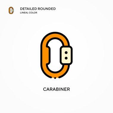 Karabina vektör simgesi. Modern vektör illüstrasyon kavramları. Düzenlemesi ve kişiselleştirmesi kolay.