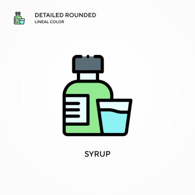 Şurup vektör simgesi. Modern vektör illüstrasyon kavramları. Düzenlemesi ve kişiselleştirmesi kolay.