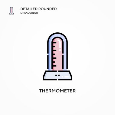 Termometre vektör simgesi. Modern vektör illüstrasyon kavramları. Düzenlemesi ve kişiselleştirmesi kolay.