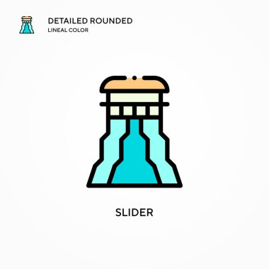 Kaydırıcı vektör simgesi. Modern vektör illüstrasyon kavramları. Düzenlemesi ve kişiselleştirmesi kolay.