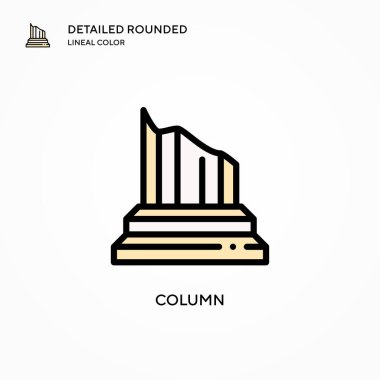 Sütun vektör simgesi. Modern vektör illüstrasyon kavramları. Düzenlemesi ve kişiselleştirmesi kolay.
