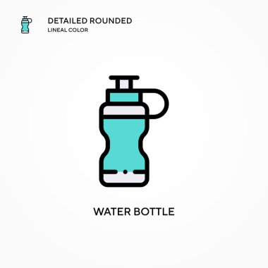 Su şişesi vektör simgesi. Modern vektör illüstrasyon kavramları. Düzenlemesi ve kişiselleştirmesi kolay.
