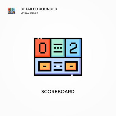 Skor tahtası vektör simgesi. Modern vektör illüstrasyon kavramları. Düzenlemesi ve kişiselleştirmesi kolay.