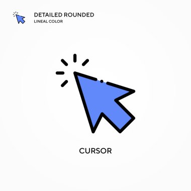 İmleç vektör simgesi. Modern vektör illüstrasyon kavramları. Düzenlemesi ve kişiselleştirmesi kolay.