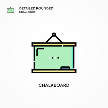 Tebeşir tahtası vektör simgesi. Modern vektör illüstrasyon kavramları. Düzenlemesi ve kişiselleştirmesi kolay.