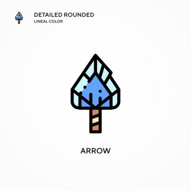 Ok vektör simgesi. Modern vektör illüstrasyon kavramları. Düzenlemesi ve kişiselleştirmesi kolay.