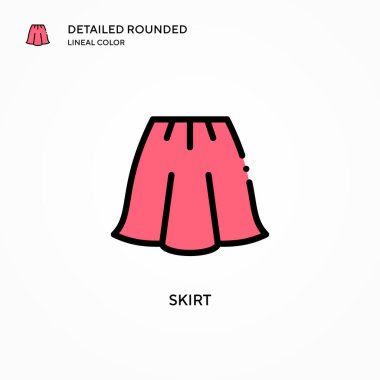 Etek vektör simgesi. Modern vektör illüstrasyon kavramları. Düzenlemesi ve kişiselleştirmesi kolay.