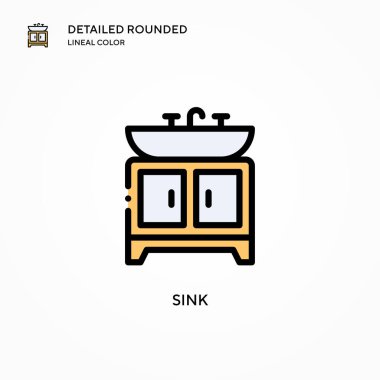 Batırma vektör simgesi. Modern vektör illüstrasyon kavramları. Düzenlemesi ve kişiselleştirmesi kolay.