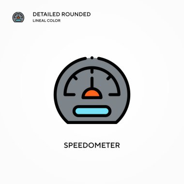 Hız göstergesi vektör simgesi. Modern vektör illüstrasyon kavramları. Düzenlemesi ve kişiselleştirmesi kolay.