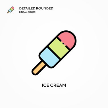 Dondurma vektör simgesi. Modern vektör illüstrasyon kavramları. Düzenlemesi ve kişiselleştirmesi kolay.