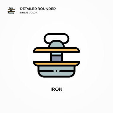 Demir vektör simgesi. Modern vektör illüstrasyon kavramları. Düzenlemesi ve kişiselleştirmesi kolay.